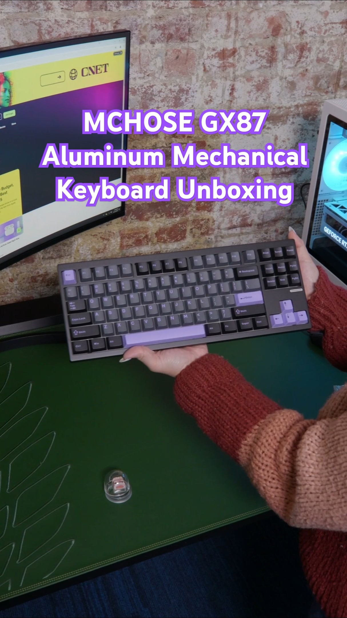 MCHOSE GX87 Aluminum Mechanical Keyboard Unboxing