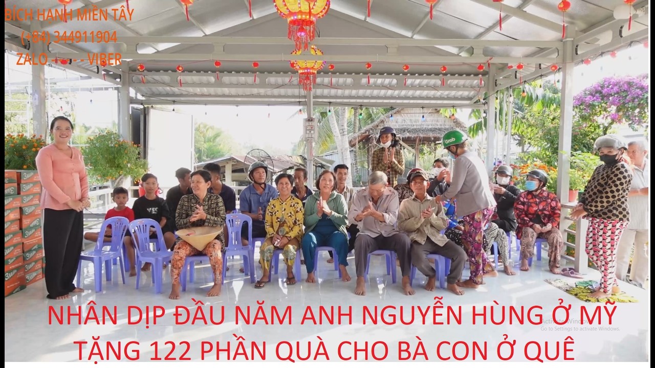 1364  ANH NGUYỄN HÙNG (Ở MỸ) ĐẦU NĂM MỚI - TẶNG 122 PHẦN QUÀ CHO BÀ CON Ở QUÊ | BHMT