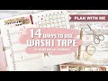 [PLAN WITH ME] 14 Ways to use WASHI TAPE in your Bullet Journal | July BUJO Setup