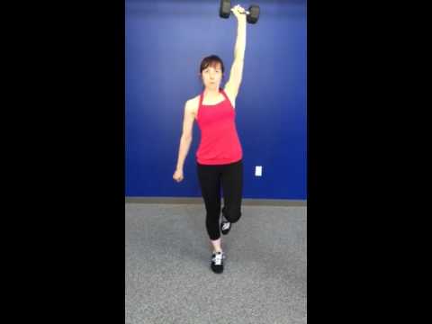 Single Leg Single Arm Dumbbell Overhead Press - YouTube