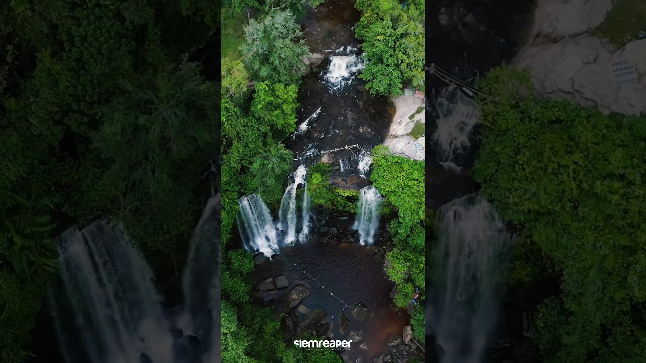 Experience nature's wonder at Kulen Waterfall in Siem Reap! 🌊  