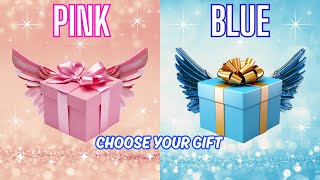 Choose your gift🎁😍💙💖#chooseyourgift #pickonekickone #2giftbox #blue #pink#giftboxchallenge#giftbox