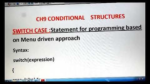 Switch case part1