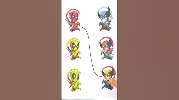 Deadpool line connect puzzle // deadpool X Wolverine #deadpool3 #deadpool