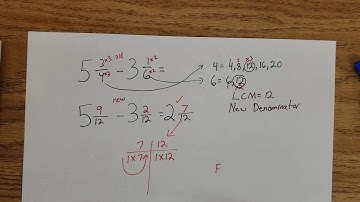 Mr. Nunes Subtracts Mixed Numbers Using LCM