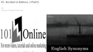 03 - Accident To Address, N Part(1) English Synonyms and Antonyms 101online