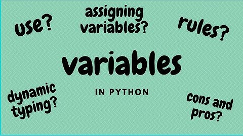 what are variables? variables in python l programming kids