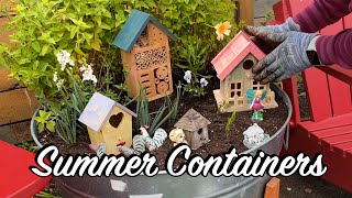 Planting summer patio containers