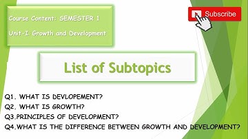 Growth and Development IP University B.ed, M.ed, CTET Notes Semester, Topic & Unit 1 - Lakshita Garg