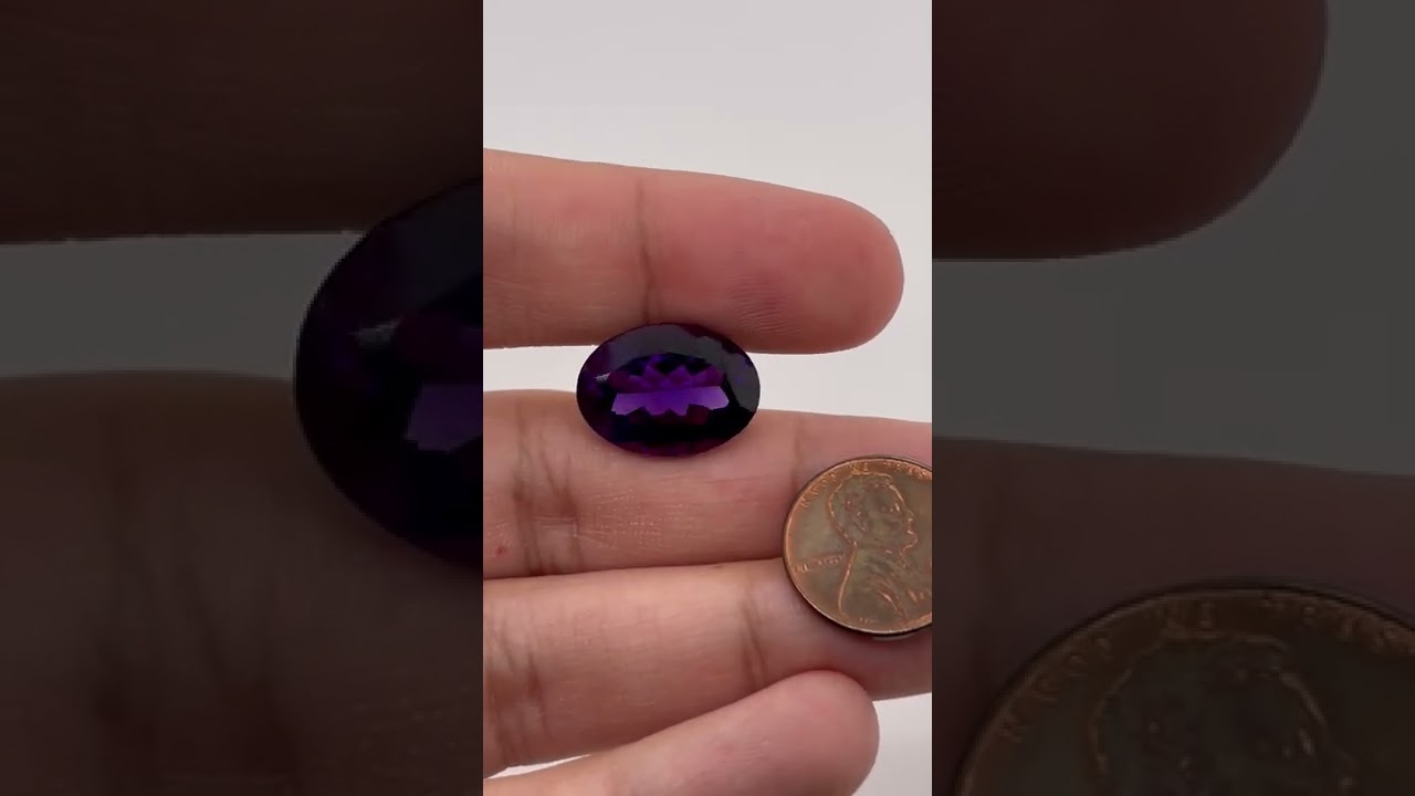 MS393366 - 18x13 mm AAAA (Heirloom) Oval Zambian Amethyst ( 1 pc ) Loose Gemstone