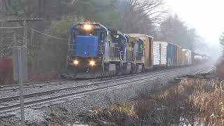 Chasing Pan Am Railways in Massachusetts--Engine and Searchlight Issues...