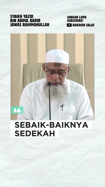 THE BEST OF CHARITY #ustadzyazidbinabdulqadirjawas #dakwahsalaf #islamicstudy #charity