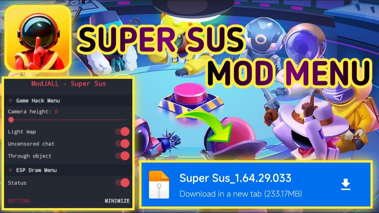 Download Super Sus Mod Menu Download Via MediaFire No Password