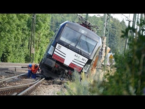 Entgleisung MRCE Vectron 193 861 Beimerstetten  - derailment