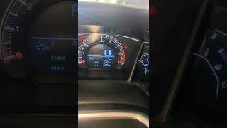 2021 Honda Civic Fuel Range Reading Change When Disconnected the Battery Terminal #shorts