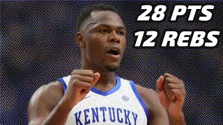 Oscar Tshiebwe vs Yale 12.10.22 | 28 pts (13-18 FG, 2-3 FT), 12 Reb, 2 Ast, 2 Stl, 2 Blk