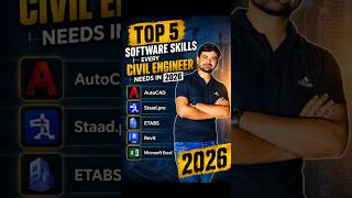 Top 5 Essential Software for Civil Engineers in 2026! 🏗️ #autocad #staadpro #revit #excel #etabs