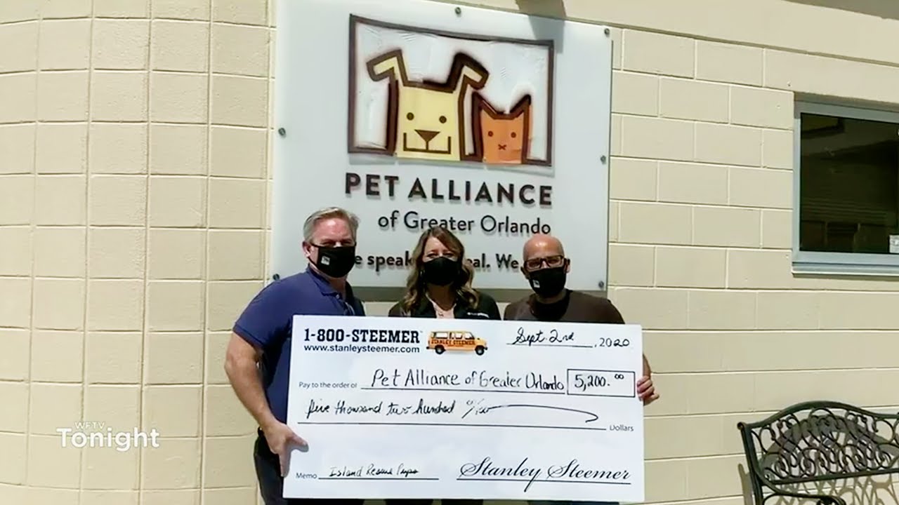 Stanley Steemer Donates 5,200 to Pet Alliance of Greater Orlando