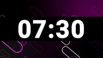 7 Minute 30 Second Timer with Relaxing Upbeat Music and Alarm, Countdown Clock for Stress Relief