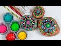 Como pintar pedras com mandalas pontilhadas!