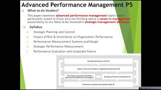 ACCA P5-01-Introduction about Advanced Performance Management