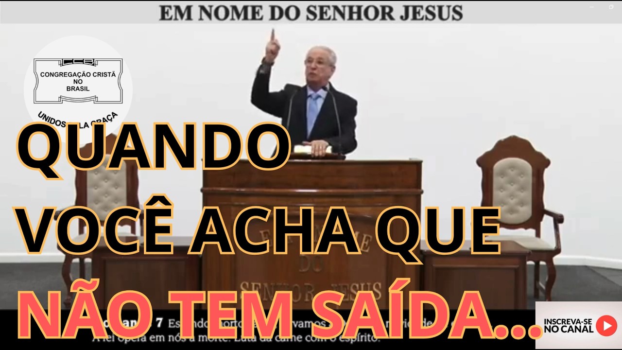 Miserável homem que sou… quem me livrará? | Romanos 7 | CCB | #ccb