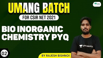 BIO INORGANIC CHEMISTRY PYQ | CSIR NET | GATE | IIT JAM || By Rajesh Bishnoi