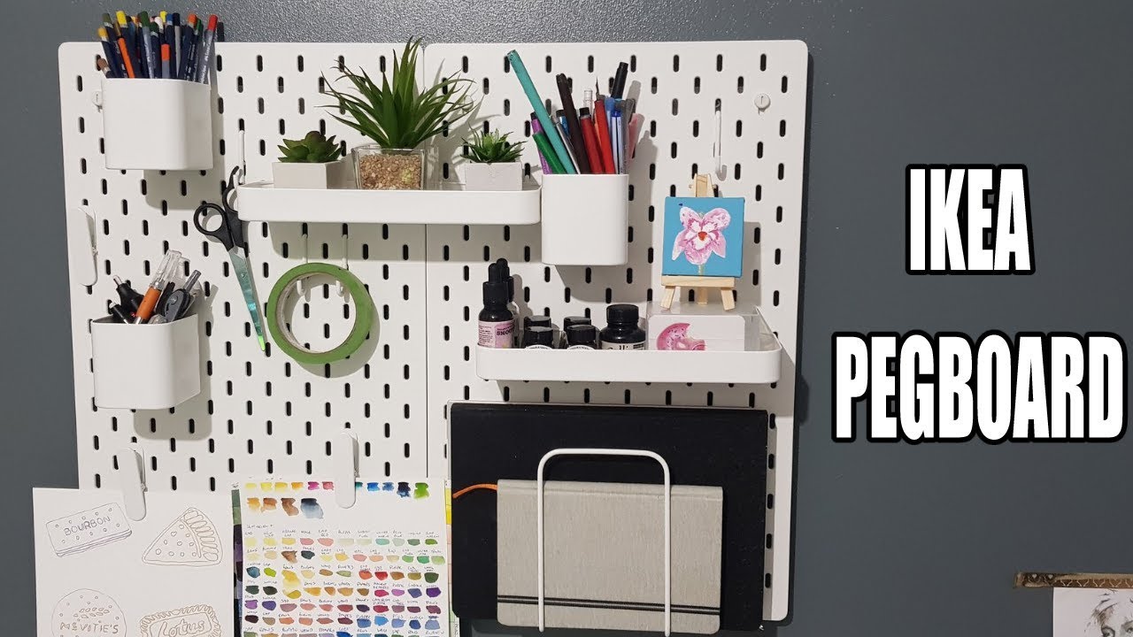 New IKEA Pegboard System! Studio Vlog YouTube