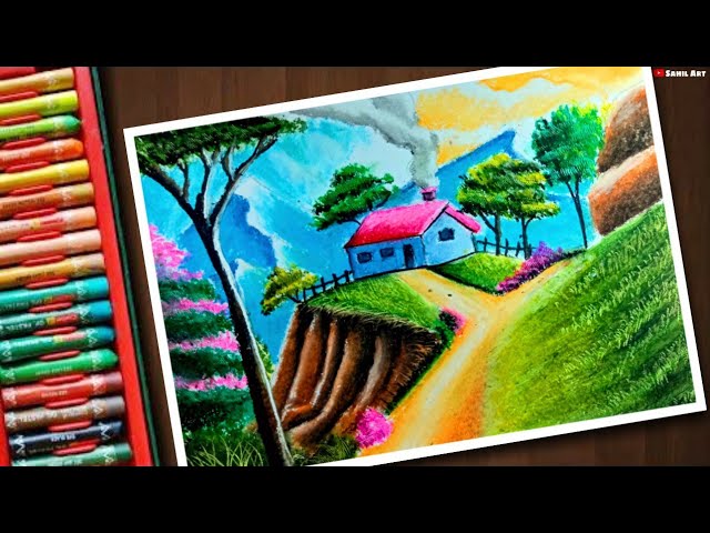 Simple Scenery Drawing - Draw for Kids | Sunday Art Class | Drawing for  kids, Art drawings for kids, Scenery drawing for kids