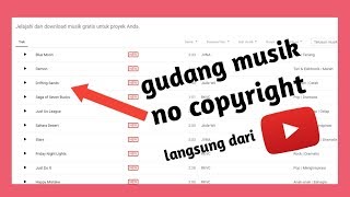 cara download music no copyright di koleksi audio youtube