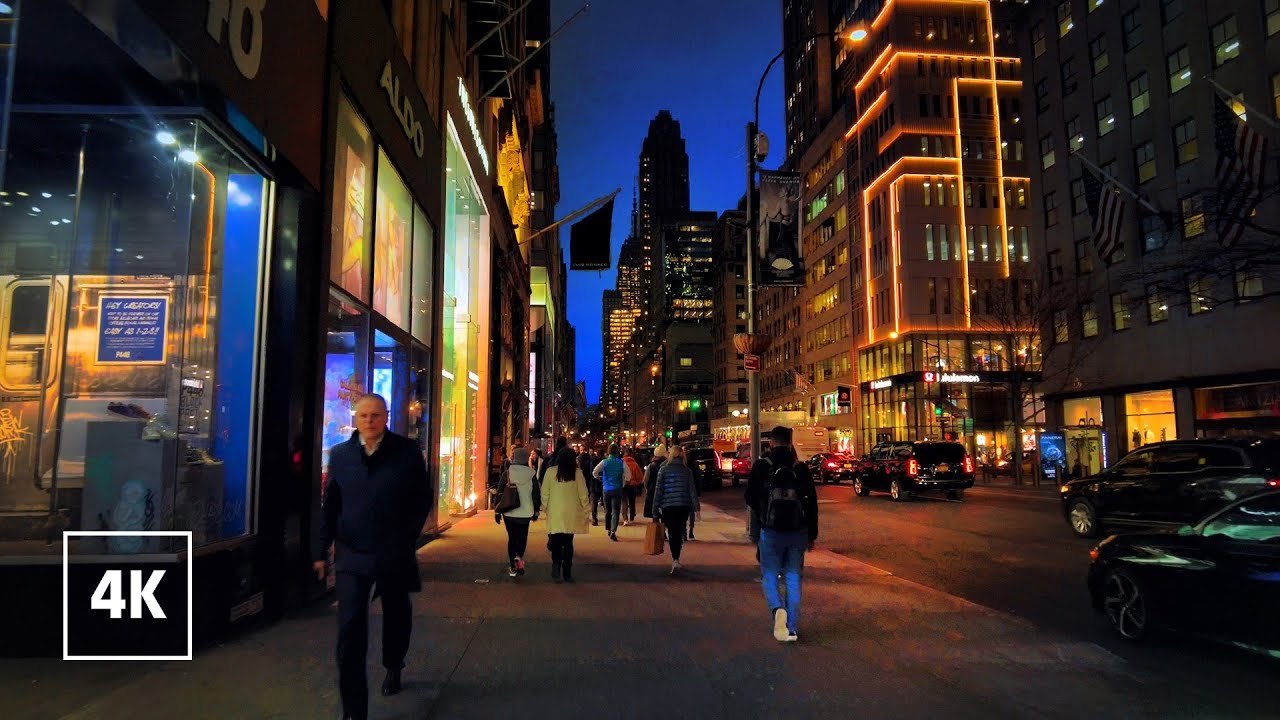 New York, Amerika Serikat | Tur Kota dengan Berjalan Kaki 4K | 27 Nov 2022