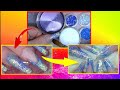 Watch Me Work On Beautiful Glitter Blue Acrylic Nails | Mistakes left in | ABSOLUTE NAILS
