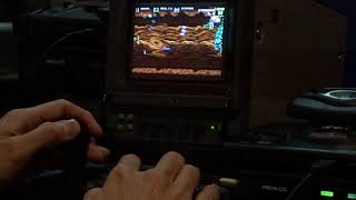 DARIUS メガドライブミニ の ダライアス をアーケードスティックで Ｗゾーン クリア CRT モニター SONY PVM-6041Q