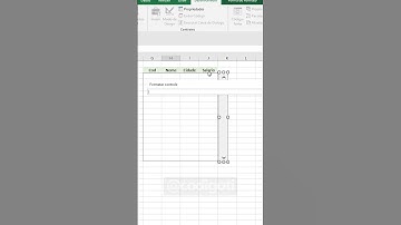 Como criar barra de rolagem no Excel