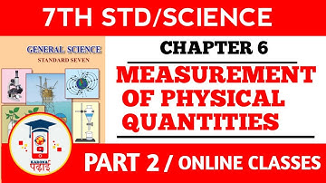 7th Std Chapter 6 Measurement of Physical Quantities Part 2 Maharashtra Board