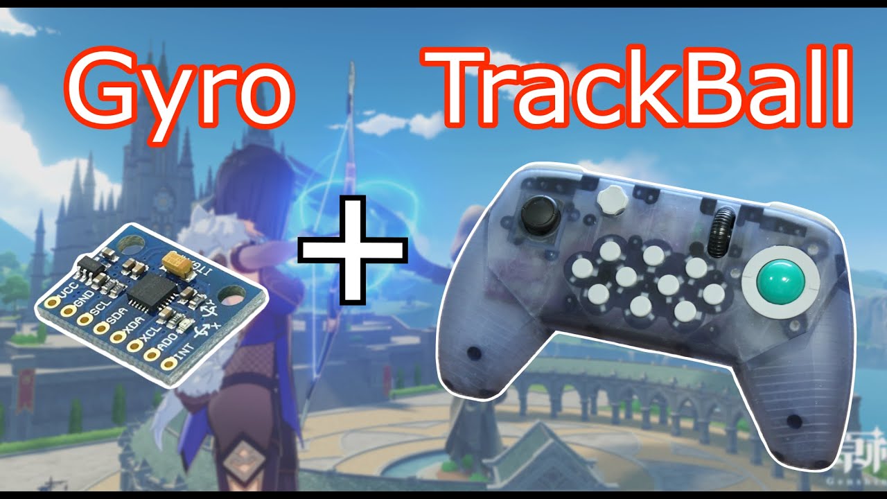 自作ゲームパッド+ジャイロセンサー MPU6050（DIY Trackball game pad