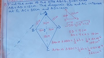AREA OF THE KITE & THE PERIMETER OF A RHOMBUS