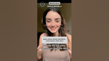 Nama Orang Indonesia Yang Aesthetic Menurut Bule‼️ #reaksibule #buleriview #shorts #viralvideo