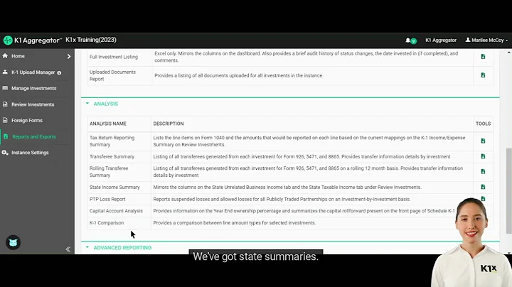 Alternative investments tax compliance automation software : K1 Aggregator, K1 Creator, 990 Tracker