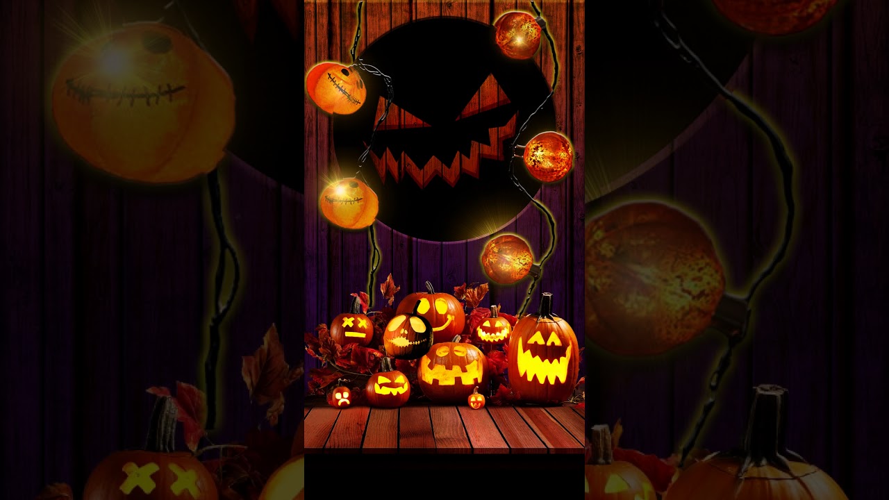 Galaxy Themes - [poly] glowing halloween pumpkins - YouTube