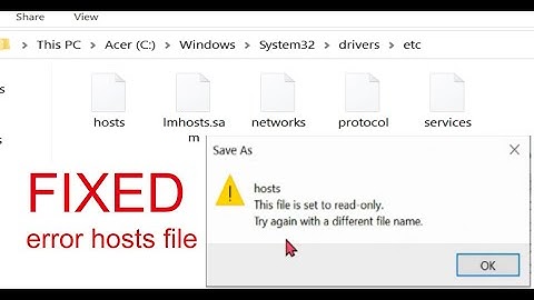 FIXED: EDIT READ ONLY HOSTS FILE WINDOWS 10