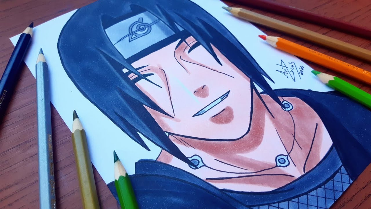 Como desenhar o Sasuke / Itachi - Tutorial passo a passo - Como