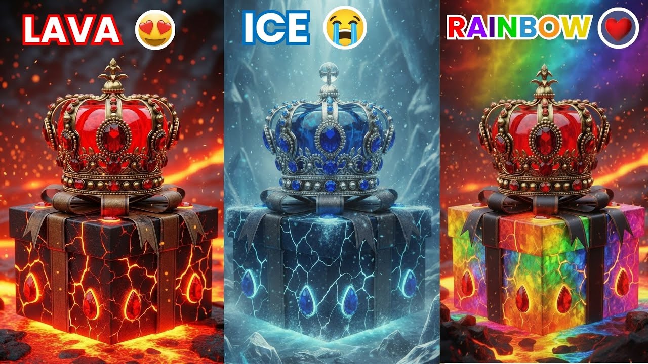 Choose Your Gift 🧊 Ice 🔥 Lava 🌈 Rainbow Challenge