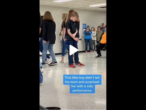 The Look On His Face At The End Shorts | Kid Surprises Mom With Solo Performance!!