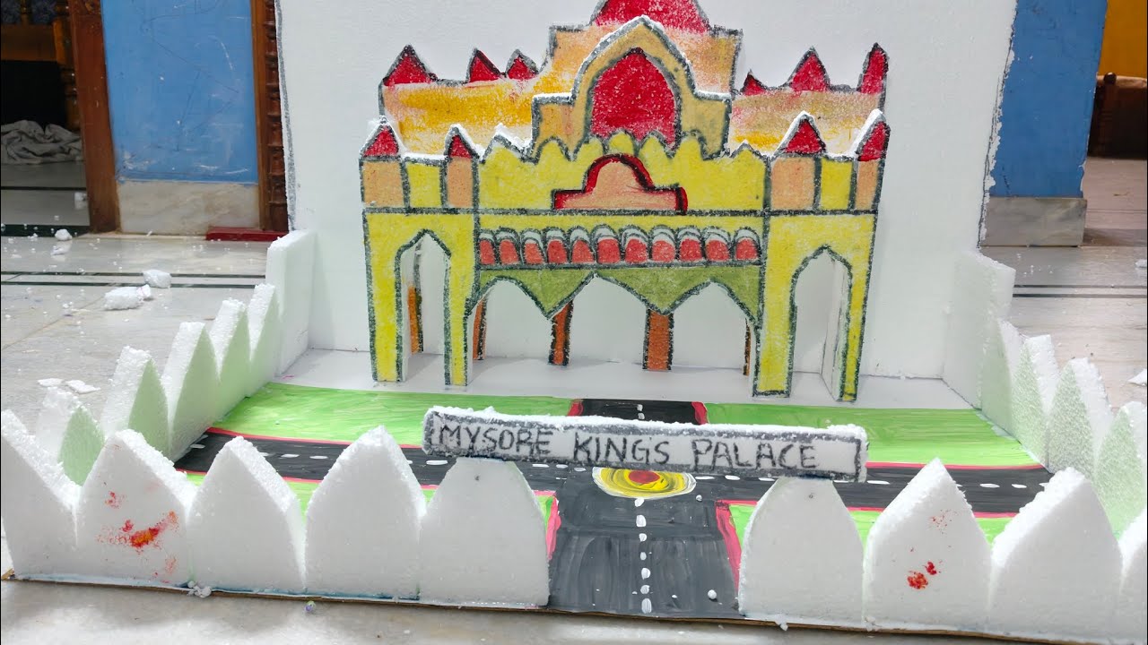 making of Mysore palace model |ಮೈಸೂರು ಅರಮನೆ ಮಾದರಿ ಮಾಡುವ ವಿಧಾನ ಕನ್ನಡ|@Asha_abhilash