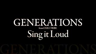 GENERATIONS「Sing it Loud」 ドラマ「警部補・杉山真太郎~吉祥寺署事...