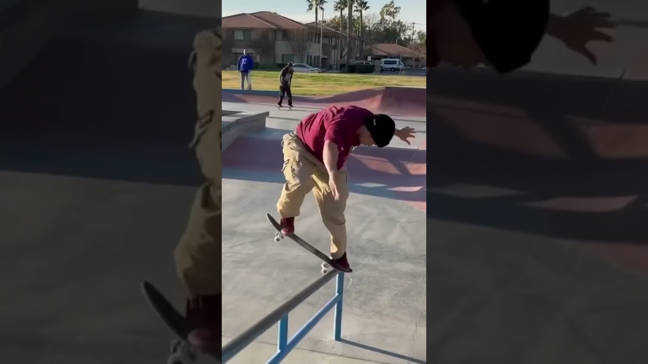 Skatepark warmups with Chris Joslin. Back noseblunt.
