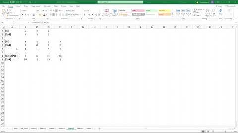 Excel Module 3   Matrix Multiplication