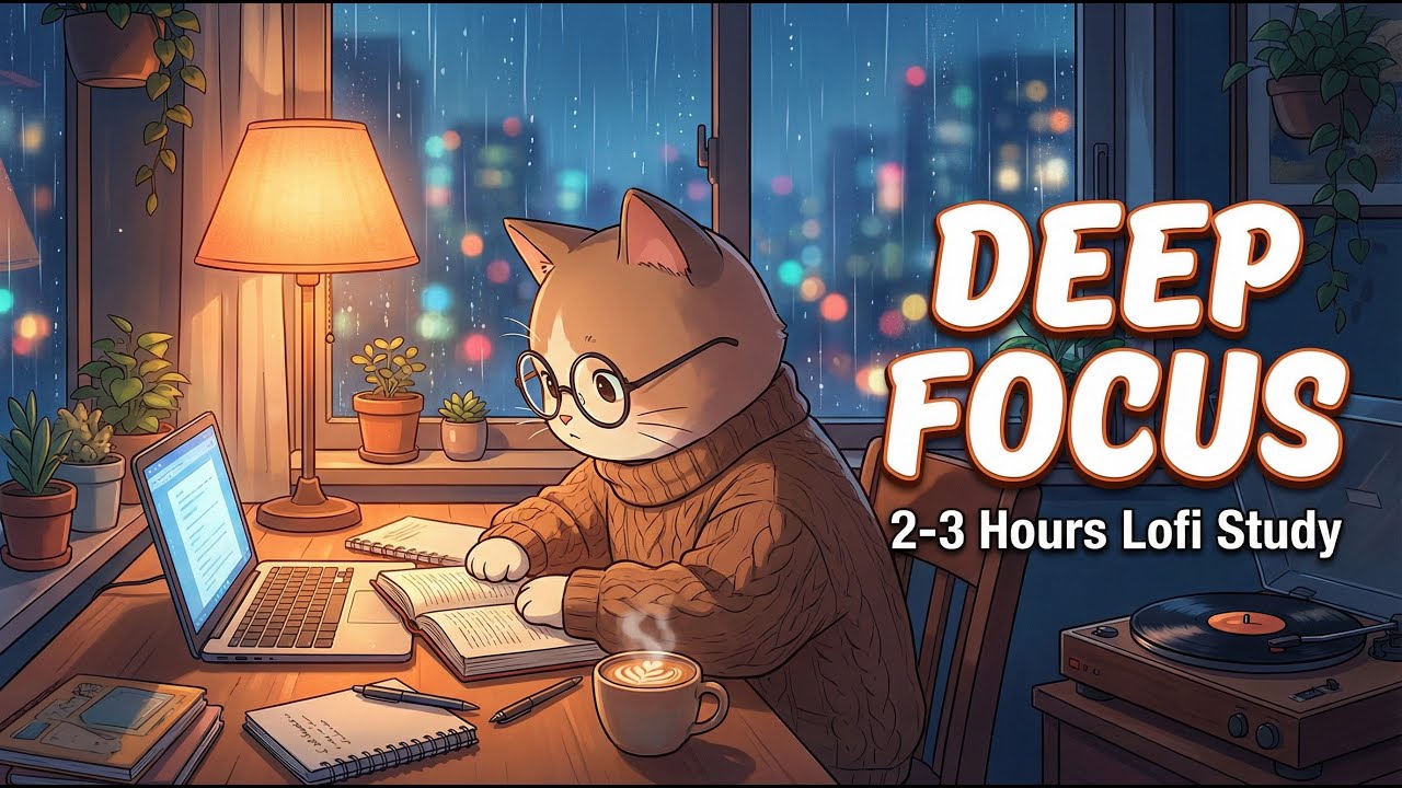 Deep Focus Lofi Music 🌧️ Study & Work Beats | 2 Hours Chill Lofi Hip Hop