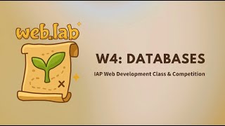 MIT web.lab (6.962) - Day 5: W4 - Databases